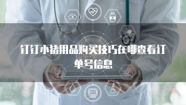 钉钉小猪用品购买技巧在哪查看订单号信息