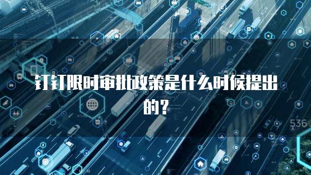 钉钉限时审批政策是什么时候提出的?
