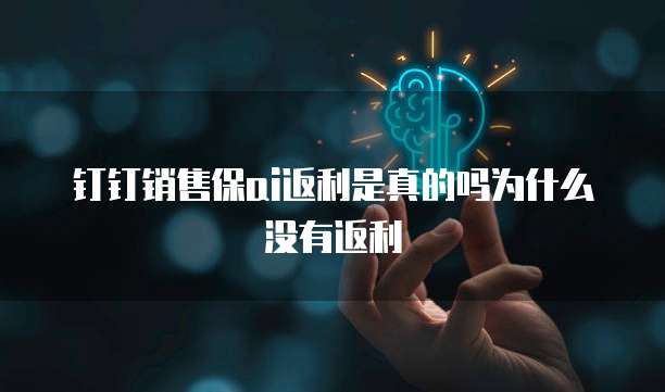 钉钉销售保ai返利是真的吗为什么没有返利