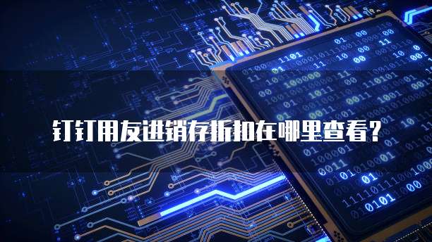 钉钉用友进销存折扣在哪里查看？