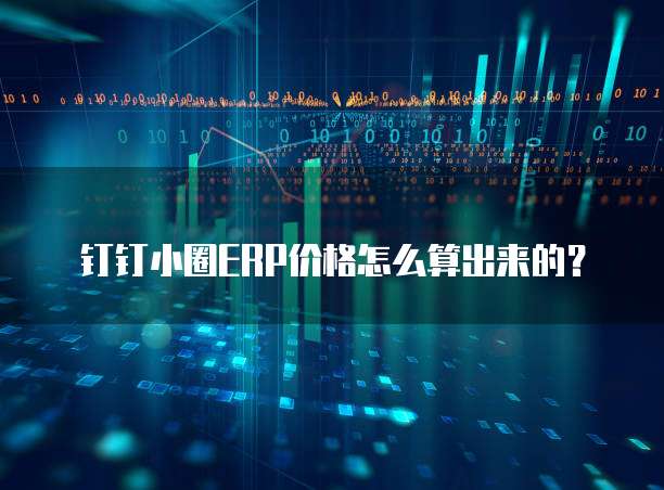 钉钉小圈ERP价格怎么算出来的？
