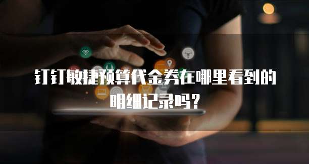 钉钉敏捷预算代金券在哪里看到的明细记录吗?
