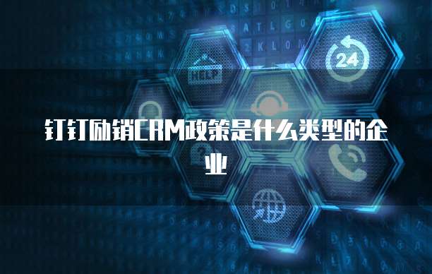 钉钉励销CRM政策是什么类型的企业
