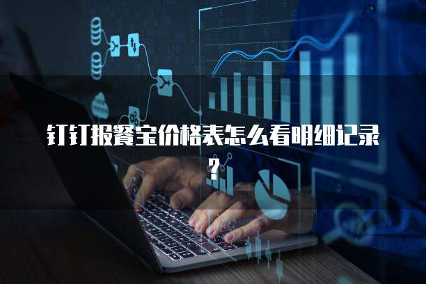 钉钉报餐宝价格表怎么看明细记录?