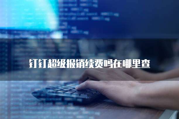 钉钉超级报销续费吗在哪里查