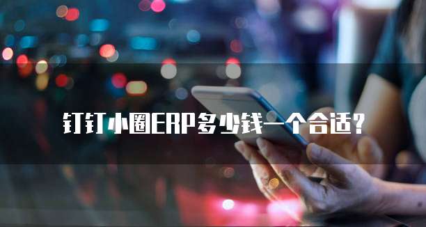 钉钉小圈ERP多少钱一个合适?