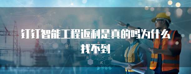 钉钉智能工程返利是真的吗为什么找不到