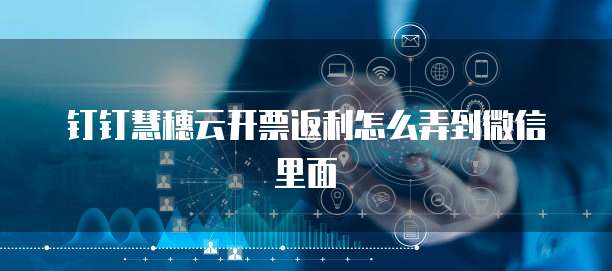 钉钉慧穗云开票返利怎么弄到微信里面