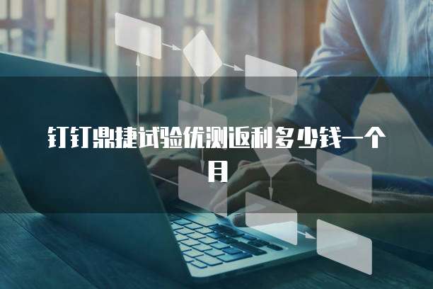 钉钉鼎捷试验优测返利多少钱一个月