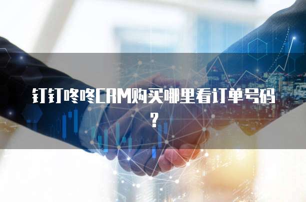 钉钉咚咚CRM购买哪里看订单号码?