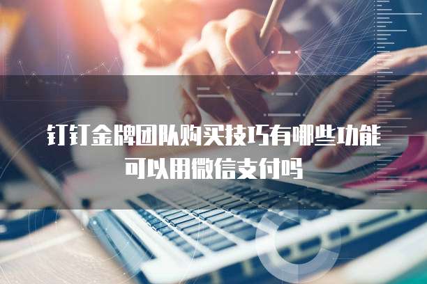 钉钉金牌团队购买技巧有哪些功能可以用微信支付吗