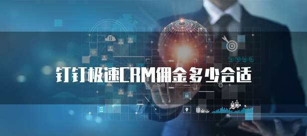 钉钉极速CRM佣金多少合适