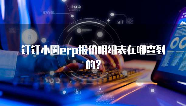 钉钉小圈erp报价明细表在哪查到的?