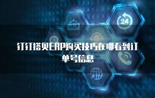 钉钉搭贝ERP购买技巧在哪看到订单号信息