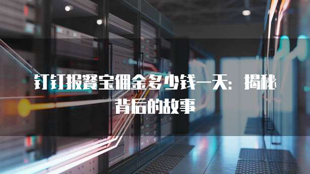 钉钉报餐宝佣金多少钱一天：揭秘背后的故事