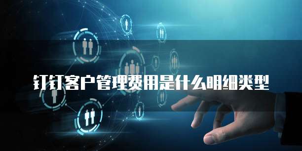 钉钉客户管理费用是什么明细类型