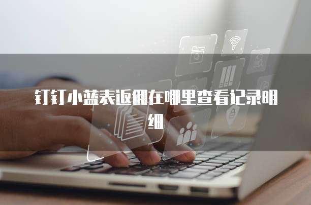 钉钉小蓝表返佣在哪里查看记录明细