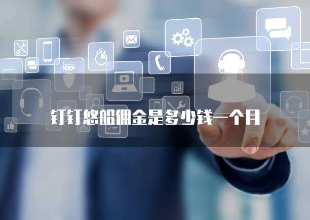 钉钉悠船佣金是多少钱一个月