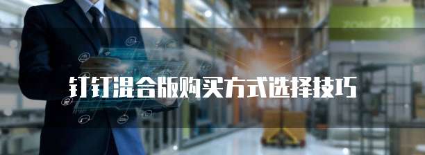 钉钉混合版购买方式选择技巧