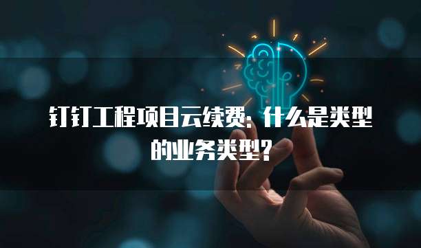 钉钉工程项目云续费: 什么是类型的业务类型?