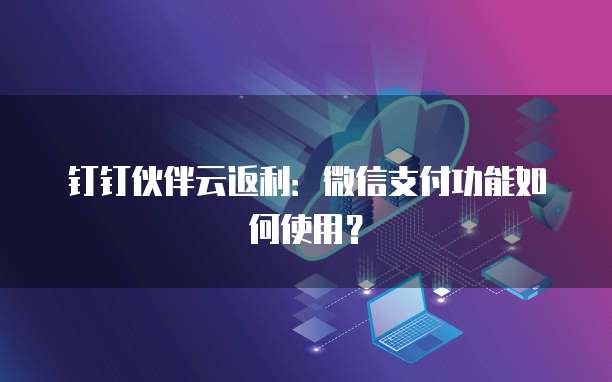 钉钉伙伴云返利:微信支付功能如何使用?