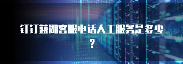 钉钉蓝湖客服电话人工服务是多少?