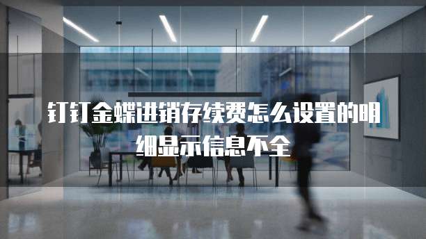 钉钉金蝶进销存续费怎么设置的明细显示信息不全