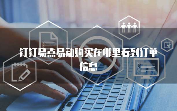 钉钉易点易动购买在哪里看到订单信息