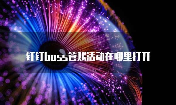 钉钉boss管账活动在哪里打开