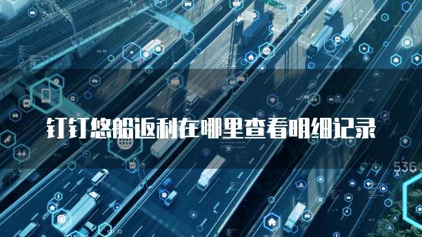 钉钉悠船返利在哪里查看明细记录