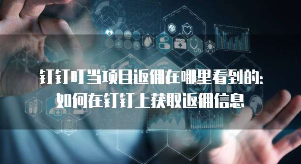 钉钉叮当项目返佣在哪里看到的:如何在钉钉上获取返佣信息