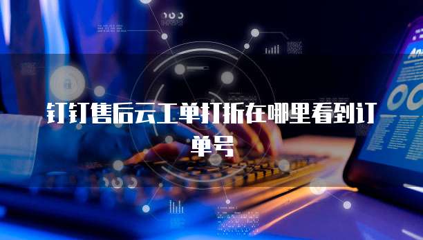 钉钉售后云工单打折在哪里看到订单号
