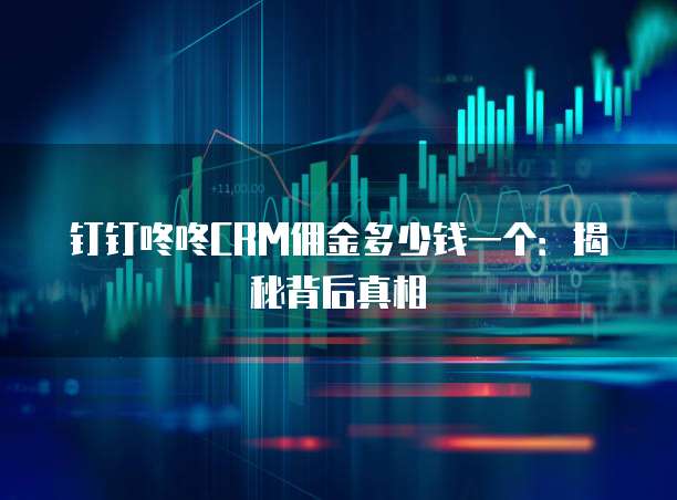 钉钉咚咚CRM佣金多少钱一个：揭秘背后真相