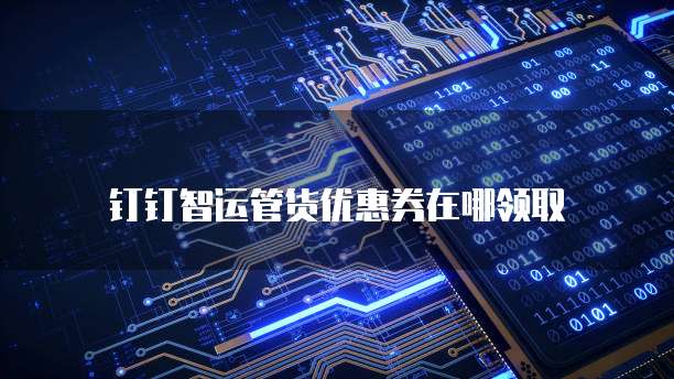 钉钉智运管货优惠券在哪领取