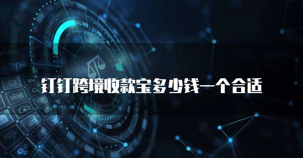 钉钉跨境收款宝多少钱一个合适