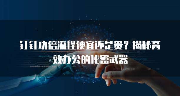钉钉功倍流程便宜还是贵?揭秘高效办公的秘密武器