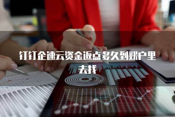 钉钉企速云资金返点多久到账户里去找