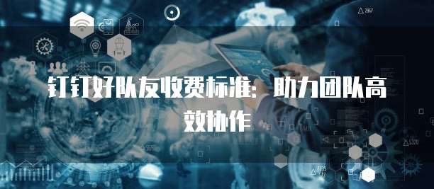 钉钉好队友收费标准：助力团队高效协作