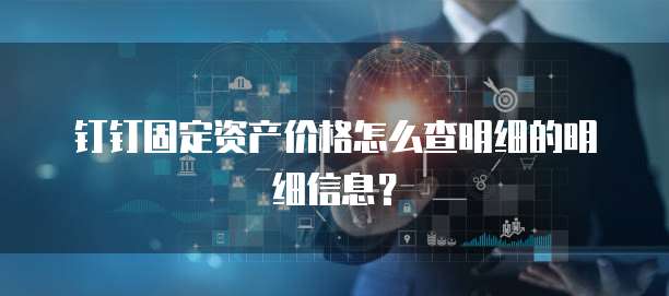 钉钉固定资产价格怎么查明细的明细信息?