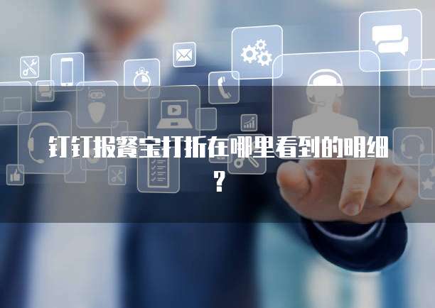 钉钉报餐宝打折在哪里看到的明细?