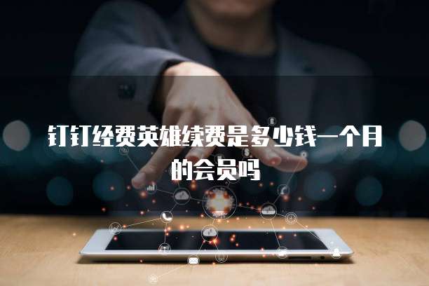 钉钉经费英雄续费是多少钱一个月的会员吗
