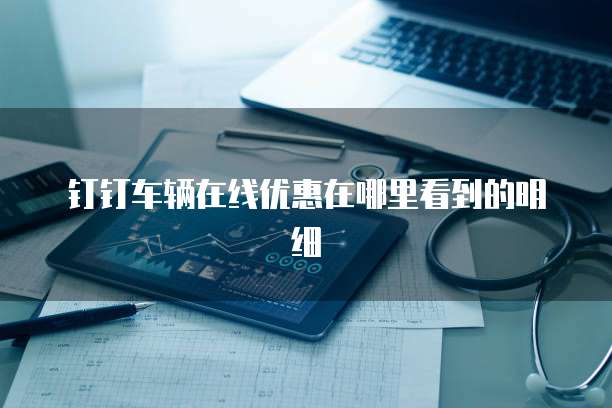 钉钉车辆在线优惠在哪里看到的明细