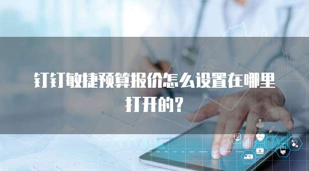 钉钉敏捷预算报价怎么设置在哪里打开的?