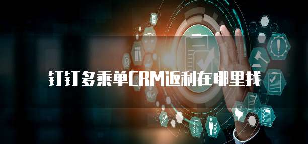 钉钉多乘单CRM返利在哪里找