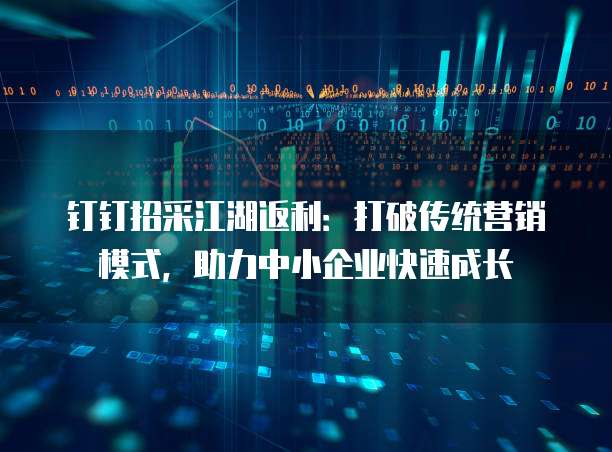 钉钉招采江湖返利:打破传统营销模式,助力中小企业快速成长