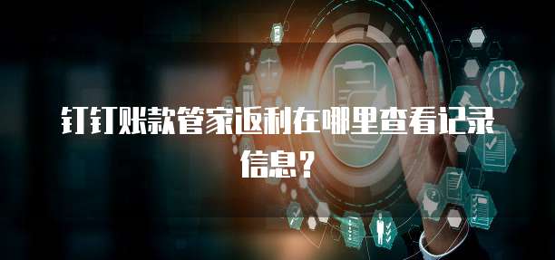 钉钉账款管家返利在哪里查看记录信息？