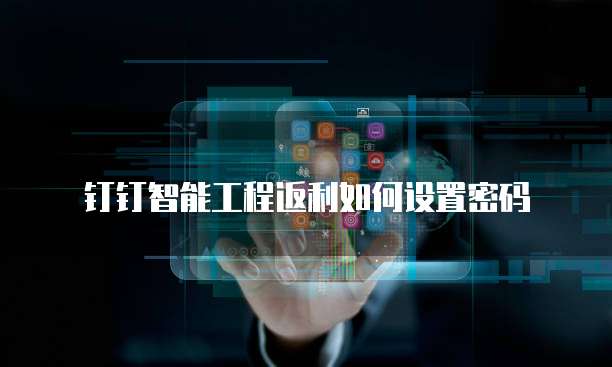 钉钉智能工程返利如何设置密码