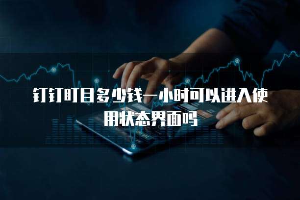 钉钉盯目多少钱一小时可以进入使用状态界面吗