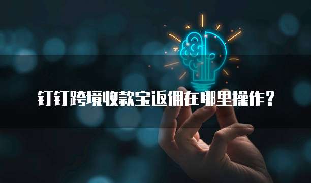 钉钉跨境收款宝返佣在哪里操作?