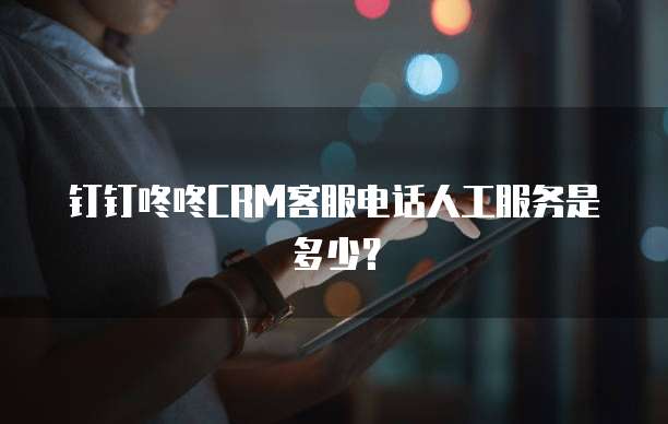 钉钉咚咚CRM客服电话人工服务是多少?